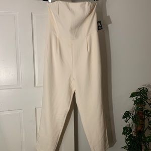 Express strapless jumpsuit with pockets